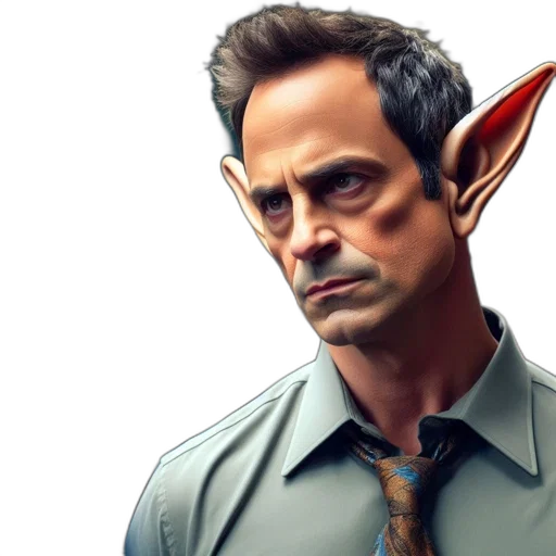 face, staff, concept art, photorealistic transparent PNG cut-out
