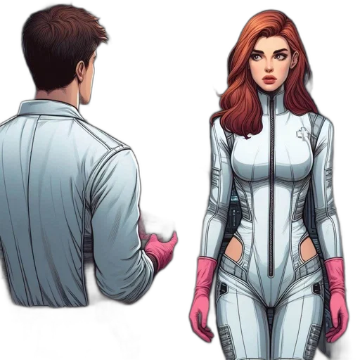 jacket, comic book art, concept art, cartoon transparent PNG cut-out