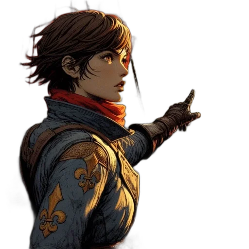 jacket, staff, weapon, sword transparent PNG cut-out