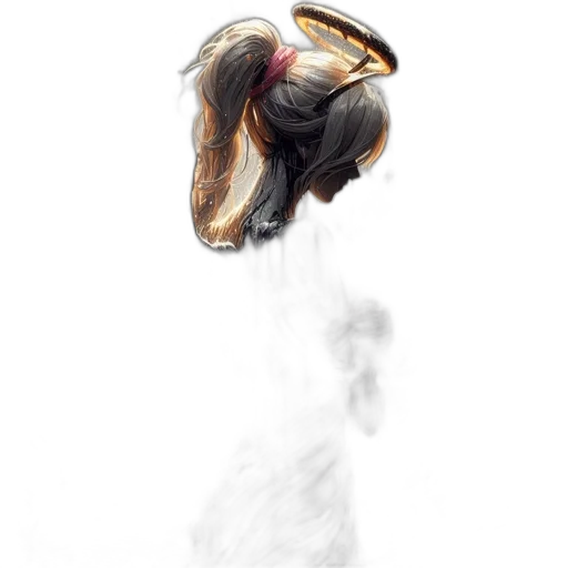 hair, mask, face, dress transparent PNG cut-out