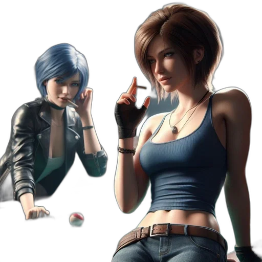 jacket, concept art, comic book art, cyberpunk transparent PNG cut-out
