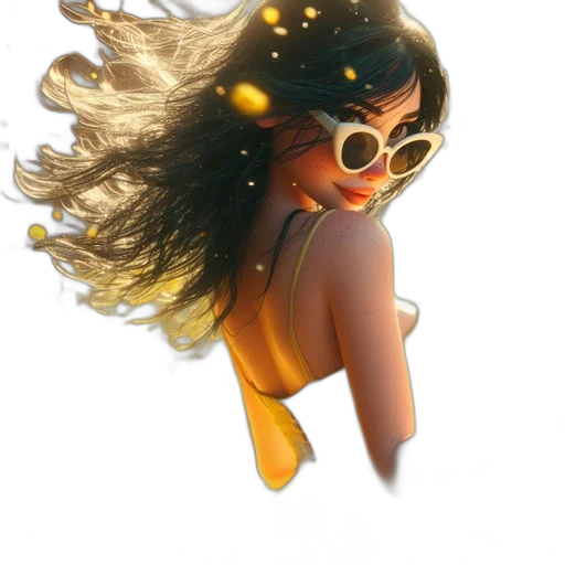 hair, staff, creature, mask transparent PNG cut-out