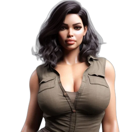 dress, photorealistic, 3d render, fantasy art transparent PNG cut-out
