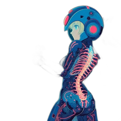 robot, dress, concept art, 3d render transparent PNG cut-out