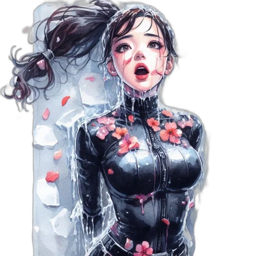 dress, comic book art, concept art, cyberpunk transparent PNG cut-out