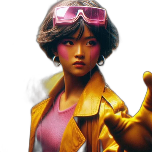 concept art, cyberpunk, comic book art, photorealistic transparent PNG cut-out