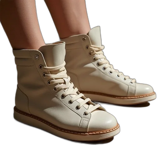shoes, 3d render, photorealistic, earth tones transparent PNG cut-out