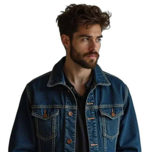 jacket, hair, face, furniture transparent PNG cut-out