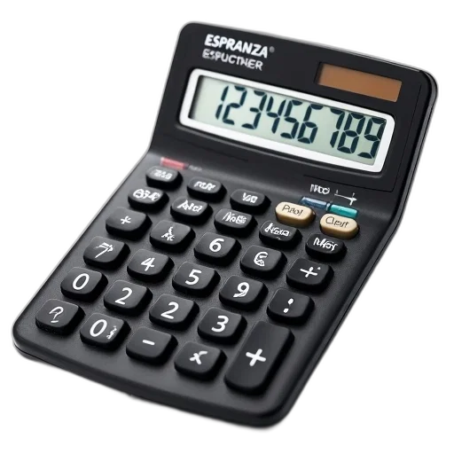 black, electronic, calculator, digital transparent PNG cut-out
