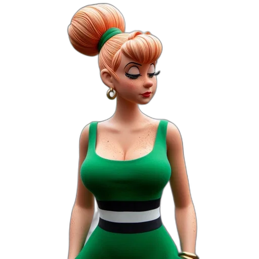 dress, staff, 3d render, concept art transparent PNG cut-out