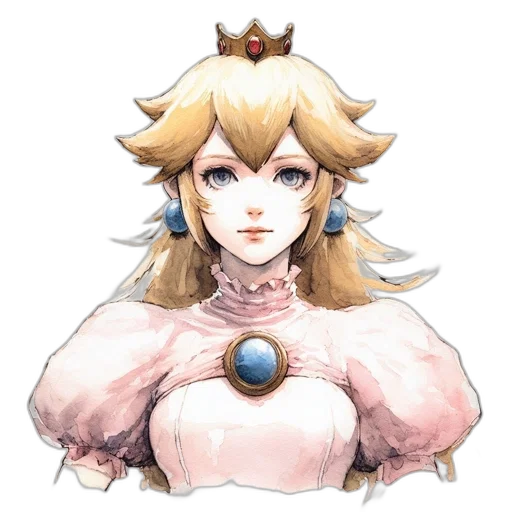 crown, dress, staff, face transparent PNG cut-out