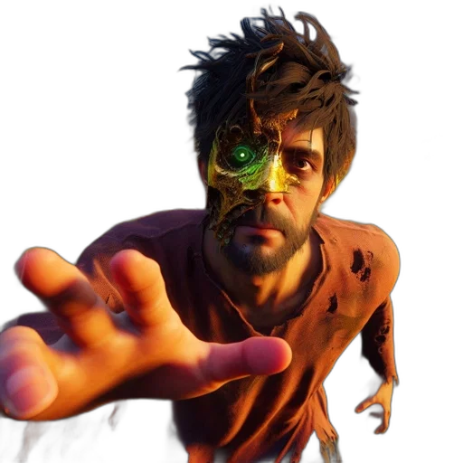 face, mask, creature, staff transparent PNG cut-out