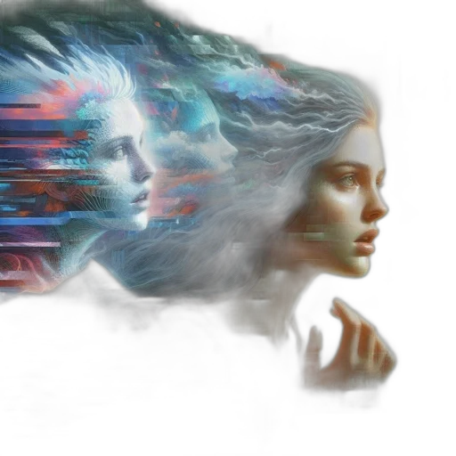 concept art, cyberpunk, fantasy art, photorealistic transparent PNG cut-out