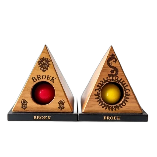 two, wooden, pyramids, fighter transparent PNG cut-out