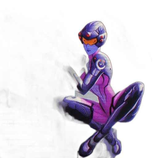 robot, creature, staff, weapon transparent PNG cut-out