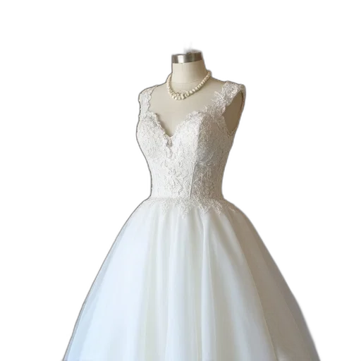 dress, 3d render, white, wedding transparent PNG cut-out