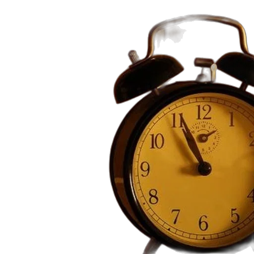 3d render, vintage-style, alarm, clock transparent PNG cut-out