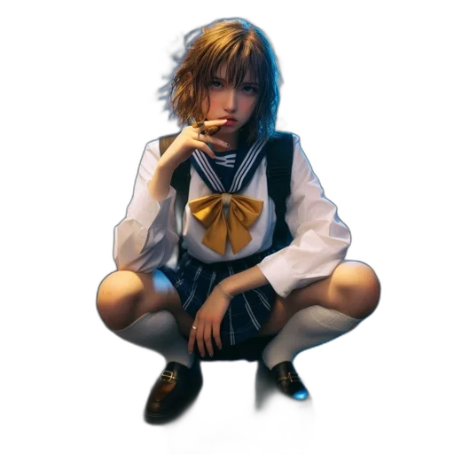 jacket, face, staff, robot transparent PNG cut-out