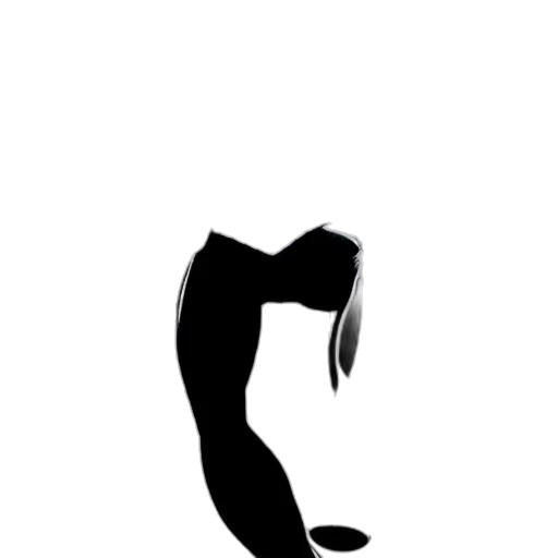 shoes, staff, hair, mask transparent PNG cut-out