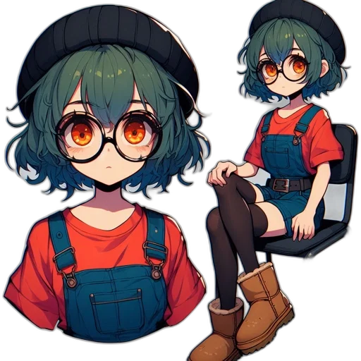 hat, jacket, staff, creature transparent PNG cut-out