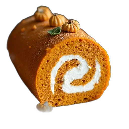 food, 3d render, pumpkin, roll transparent PNG cut-out