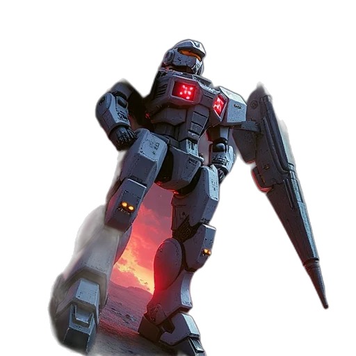 robot, weapon, sword, concept art transparent PNG cut-out