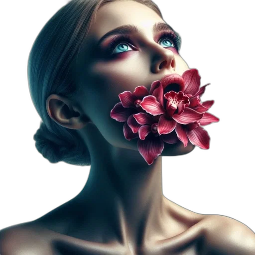 flower, face, mask, jewelry transparent PNG cut-out
