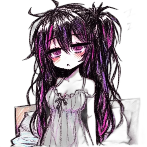 hair, creature, dress, mask transparent PNG cut-out