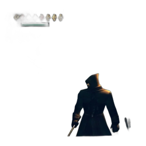 weapon, sword, hat, jacket transparent PNG cut-out
