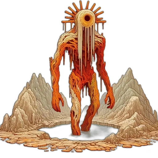 crown, creature, staff, concept art transparent PNG cut-out