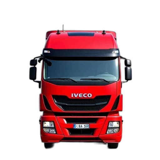 red, iveco, stralis, truck transparent PNG cut-out
