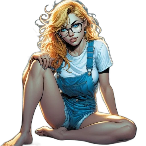 comic book art, concept art, cartoon, fantasy art transparent PNG cut-out