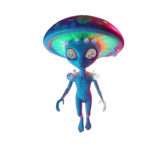 creature, hat, umbrella, mask transparent PNG cut-out