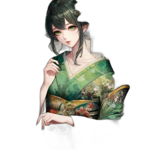 dress, staff, dragon, mask transparent PNG cut-out