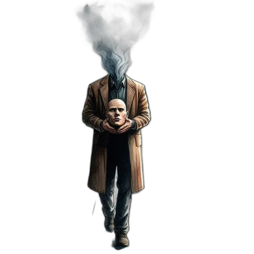 jacket, mask, staff, face transparent PNG cut-out
