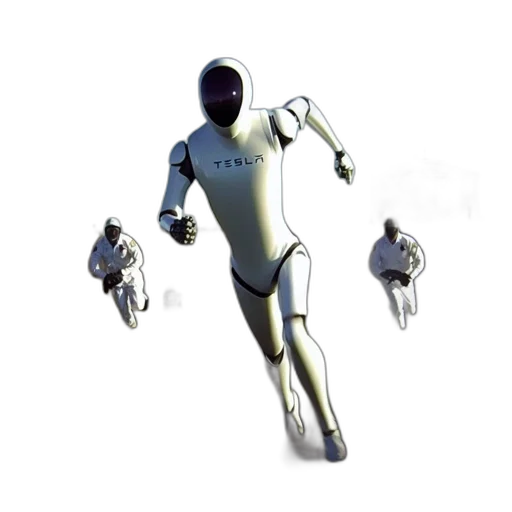 robot, staff, creature, 3d render transparent PNG cut-out