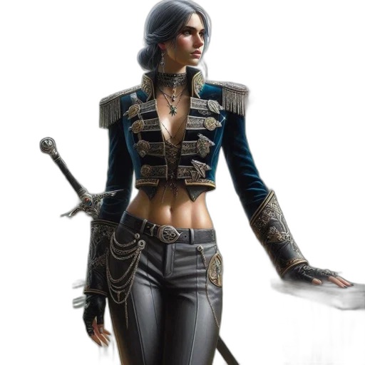 jacket, sword, staff, weapon transparent PNG cut-out