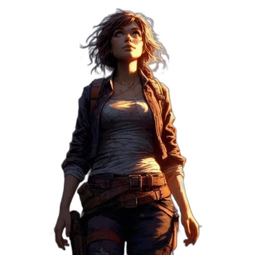jacket, concept art, comic book art, cyberpunk transparent PNG cut-out