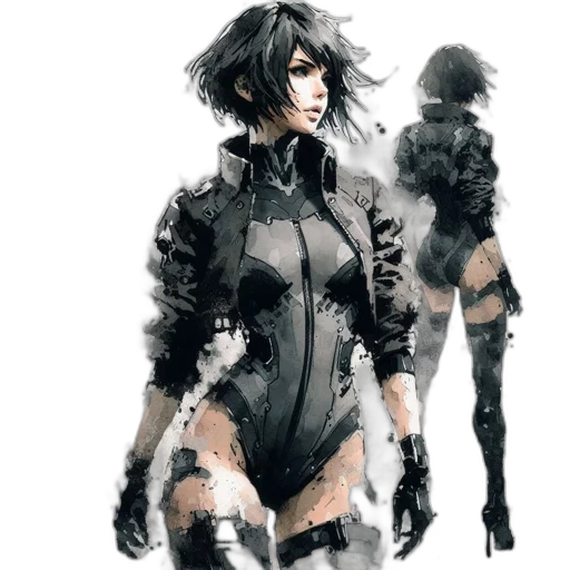 jacket, weapon, robot, dress transparent PNG cut-out