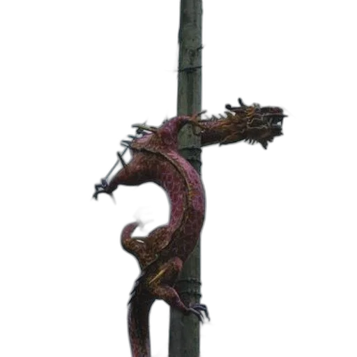 dragon, staff, sword, weapon transparent PNG cut-out