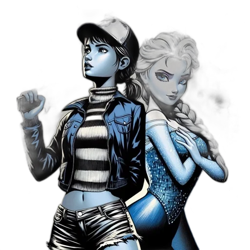 comic book art, concept art, cartoon, fantasy art transparent PNG cut-out