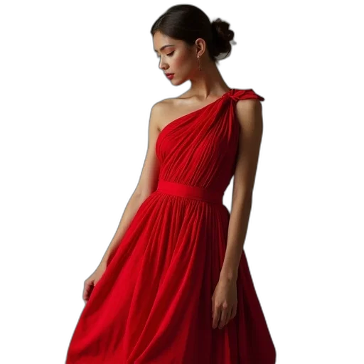dress, jewelry, photorealistic, red transparent PNG cut-out