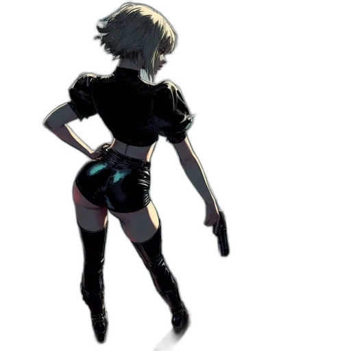 dress, robot, jacket, staff transparent PNG cut-out