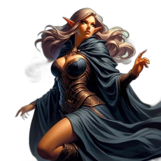 fantasy art, concept art, comic book art, photorealistic transparent PNG cut-out