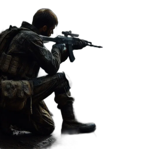 weapon, concept art, 3d render, photorealistic transparent PNG cut-out