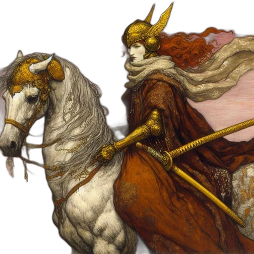 sword, dragon, crown, fantasy art transparent PNG cut-out