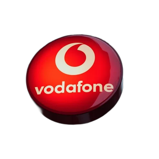 staff, 3d render, red, vodafone transparent PNG cut-out