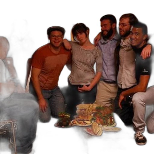 staff, outer space, group, friends transparent PNG cut-out