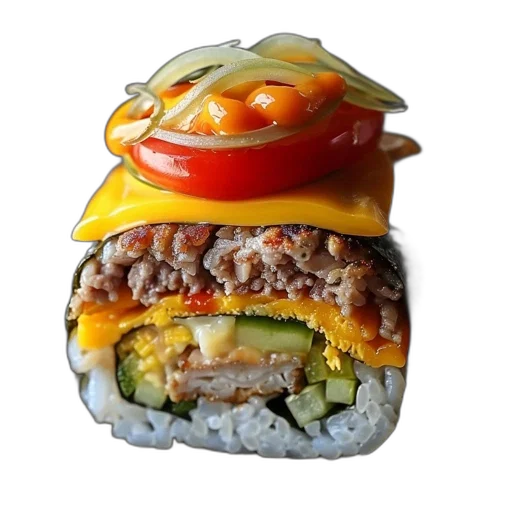 food, crown, photorealistic, 3d render transparent PNG cut-out