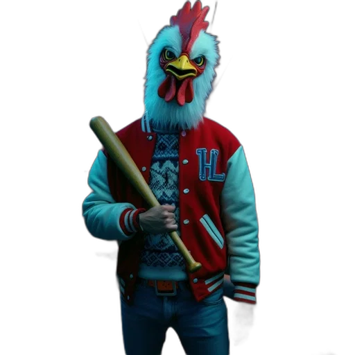 jacket, staff, animal, weapon transparent PNG cut-out